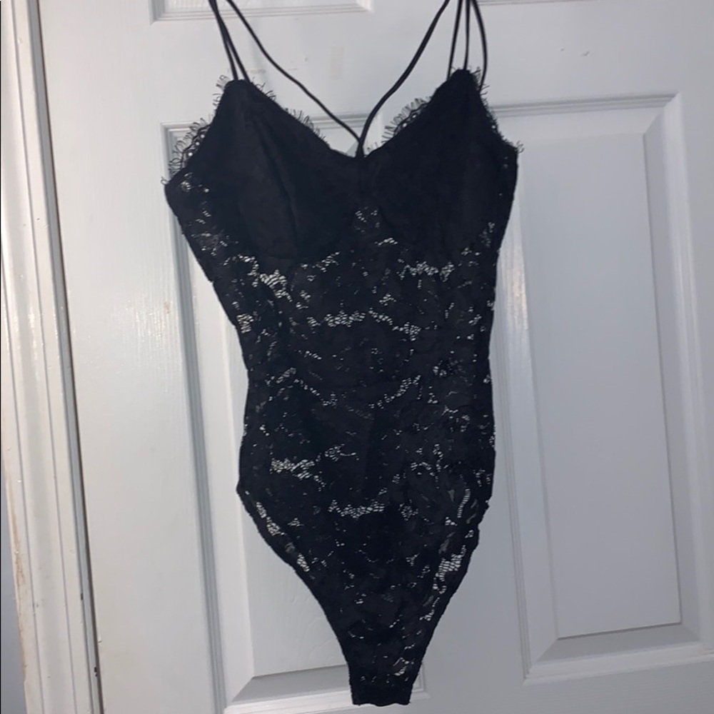 Black lace bodysuit